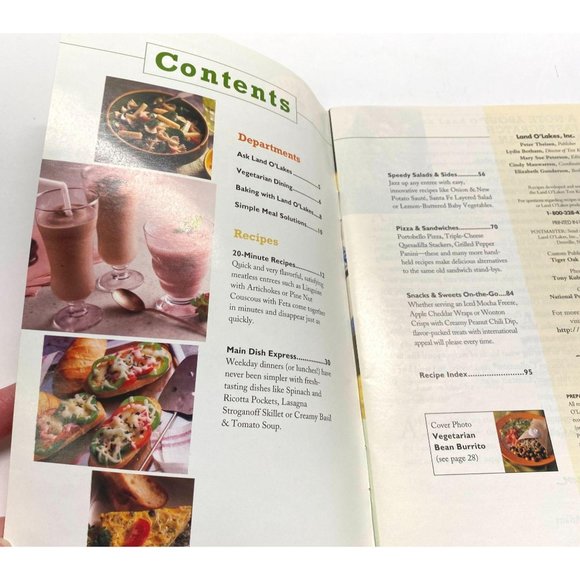 Fast Scratch Vegetarian Recipes Land O Lakes Collection Meatless Cooking Booklet - Picture 2 of 9